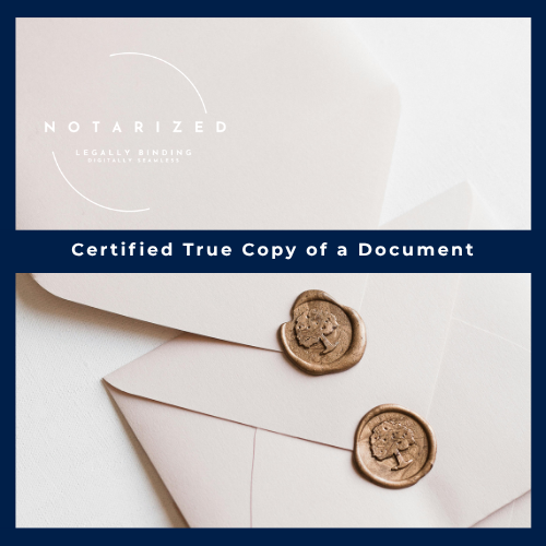 Certified True Copy of a Document
